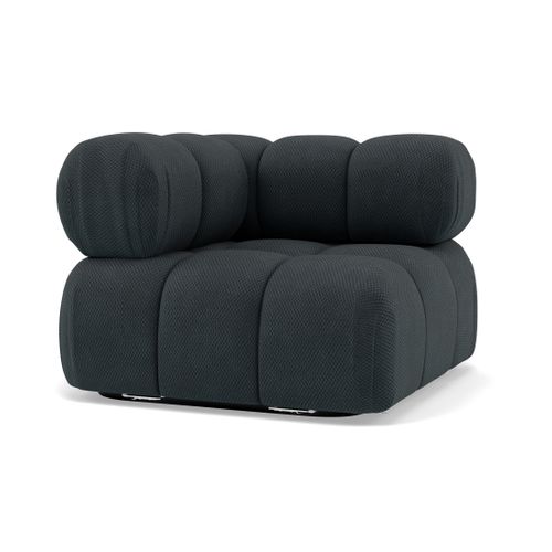 Ruby - Module D'assise D'angle Gauche En Velours Texturé