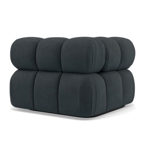 Ruby - Module D'assise D'angle Gauche En Velours Texturé