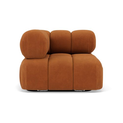 Ruby - Module D'assise D'angle Gauche En Velours Texturé