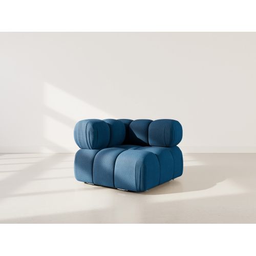 Ruby - Module D'assise D'angle Gauche En Velours Texturé