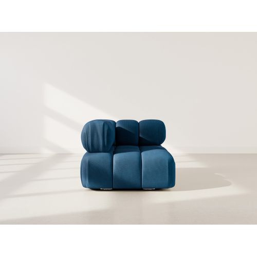 Ruby - Module D'assise D'angle Gauche En Velours Texturé