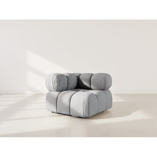 Ruby - Module D'assise D'angle Gauche En Velours Texturé