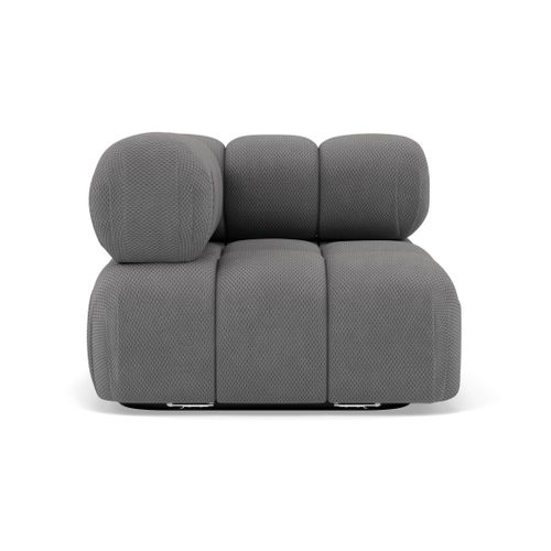 Ruby - Module D'assise D'angle Gauche En Velours Texturé