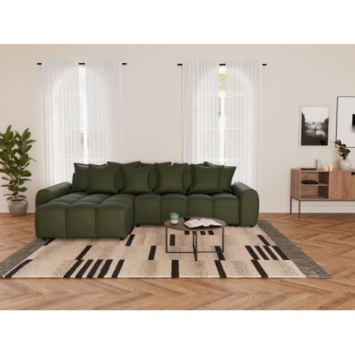 Adelaide - Canapé D'angle Réversible 4 Places En Tissu Texturé