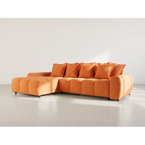 Adelaide - Canapé D'angle Réversible 4 Places En Tissu Texturé