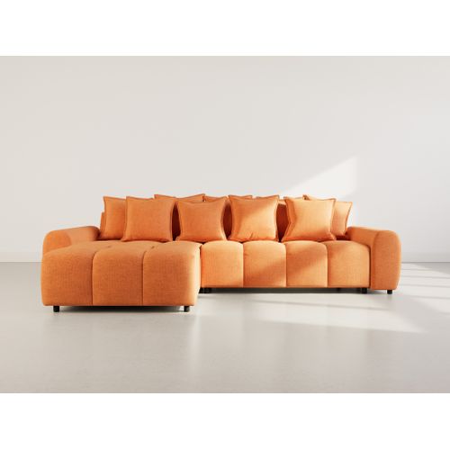 Adelaide - Canapé D'angle Réversible 4 Places En Tissu Texturé