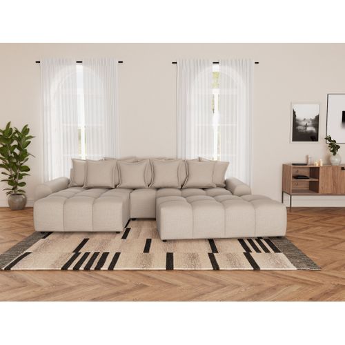 Adelaide - Pouf En Tissu Texturé