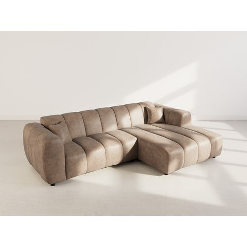 Curtis - Canapé D'angle Droit 4 Places En Simili