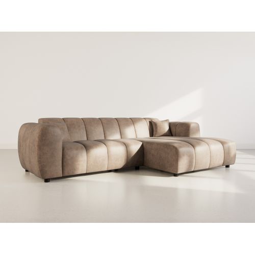 Curtis - Canapé D'angle Droit 4 Places En Simili