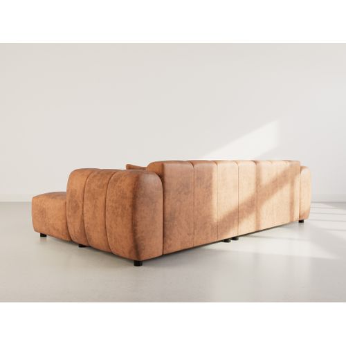 Curtis - Canapé D'angle Droit 4 Places En Simili