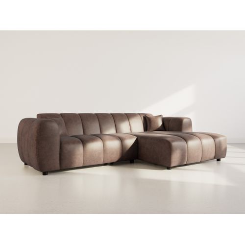 Curtis - Canapé D'angle Droit 4 Places En Simili