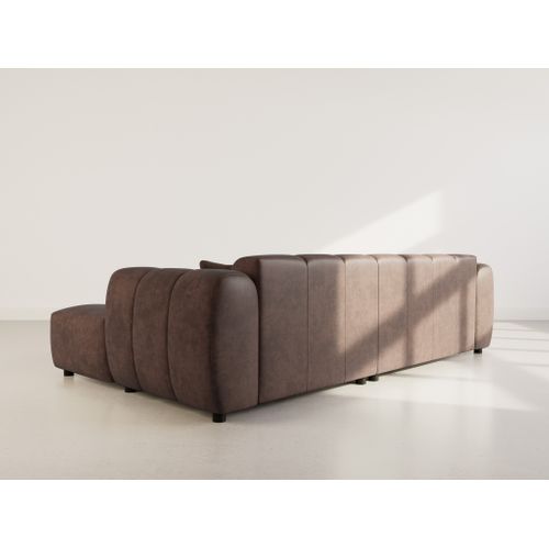 Curtis - Canapé D'angle Droit 4 Places En Simili