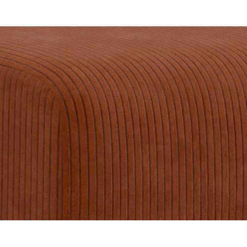 Canapé Angle Gauche Convertible 4 Places Topaze En Velours Côtelé Terracotta