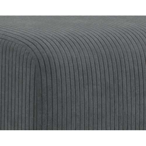 Canapé Angle Gauche Convertible 4 Places Topaze En Velours Côtelé Gris Foncé