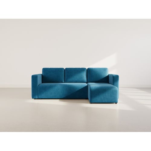 Canopy - Canapé D'angle Réversible 4 Places Convertible Avec Coffre En Velours Côtelé