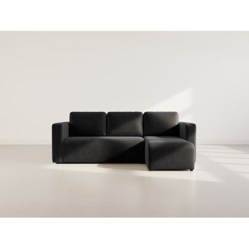 Canopy - Canapé D'angle Réversible 4 Places Convertible Avec Coffre En Velours Côtelé