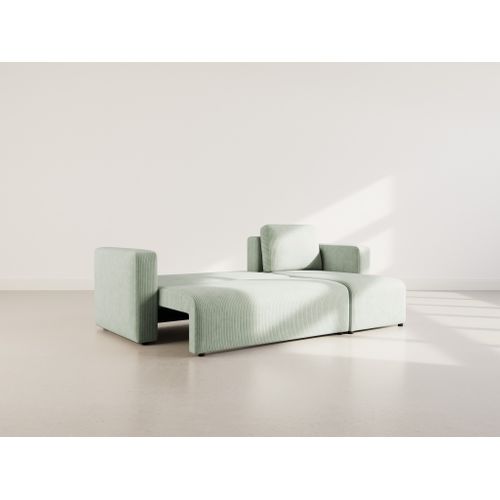 Canopy - Canapé D'angle Réversible 4 Places Convertible Avec Coffre En Velours Côtelé