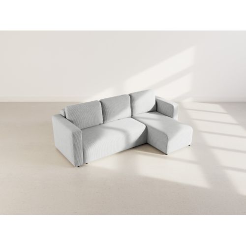 Canopy - Canapé D'angle Réversible 4 Places Convertible Avec Coffre En Velours Côtelé