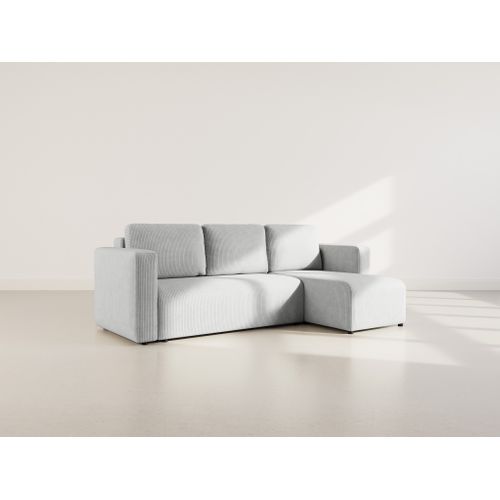 Canopy - Canapé D'angle Réversible 4 Places Convertible Avec Coffre En Velours Côtelé