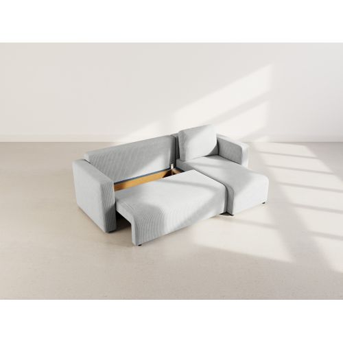 Canopy - Canapé D'angle Réversible 4 Places Convertible Avec Coffre En Velours Côtelé