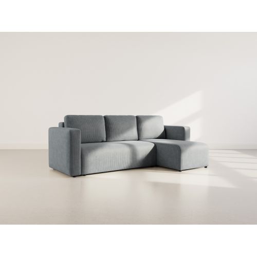 Canopy - Canapé D'angle Réversible 4 Places Convertible Avec Coffre En Velours Côtelé