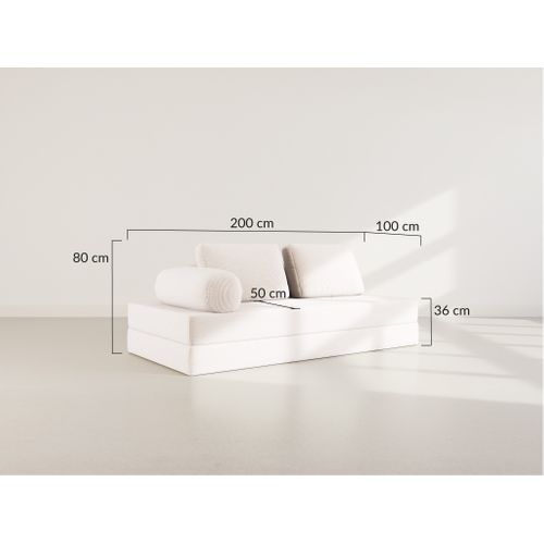 Canapé Droit Convertible 3 Places Lonny En Velours Côtelé Noir