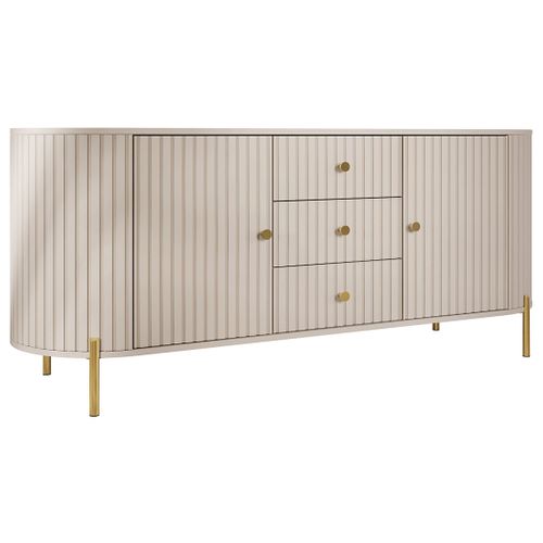 Jaime - Buffet Bas 178 Cm - 3 Tiroirs, 2 Portes Et 2 Étagères