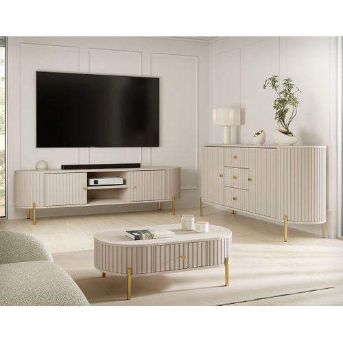 Jaime - Meuble TV 175 Cm - 2 Portes Et 2 Niches