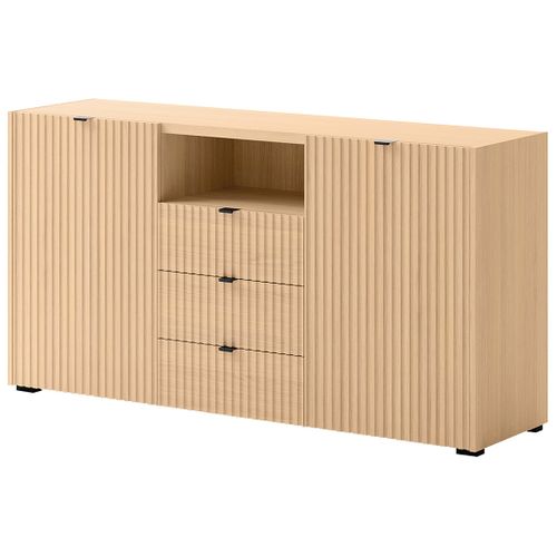 Judy - Buffet Bas 150 Cm - 2 Portes, 3 Tiroirs Et 1 Niche