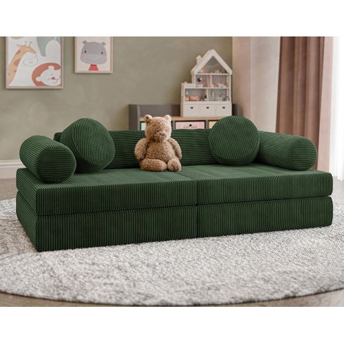 Ines - Canapé Droit 2 Places En Velours Côtelé