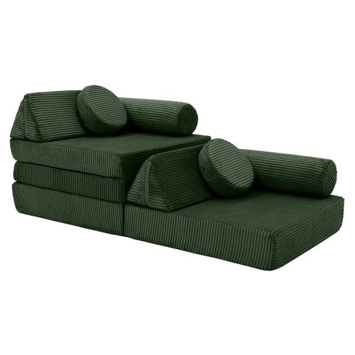 Ines - Canapé Droit 2 Places En Velours Côtelé