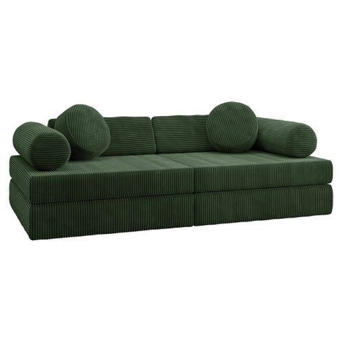 Ines - Canapé Droit 2 Places En Velours Côtelé