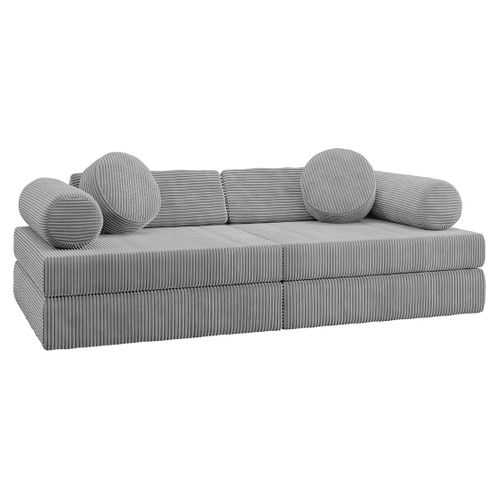 Ines - Canapé Droit 2 Places En Velours Côtelé