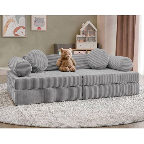 Ines - Canapé Droit 2 Places En Velours Côtelé