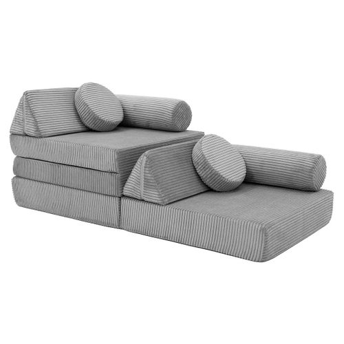 Ines - Canapé Droit 2 Places En Velours Côtelé