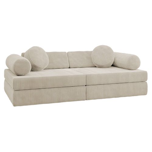 Ines - Canapé Droit 2 Places En Velours Côtelé