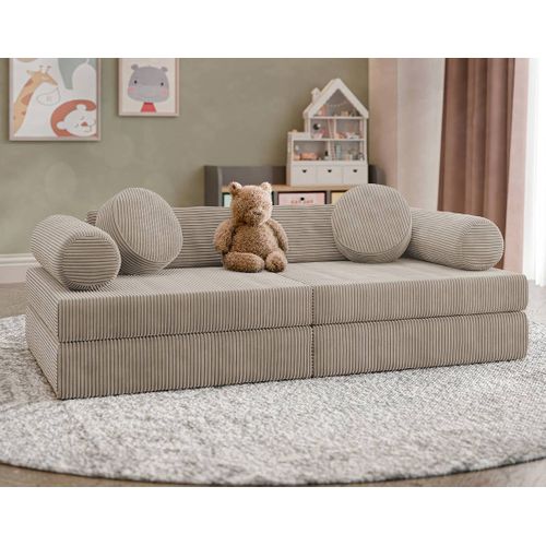 Ines - Canapé Droit 2 Places En Velours Côtelé