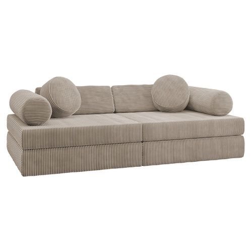 Ines - Canapé Droit 2 Places En Velours Côtelé