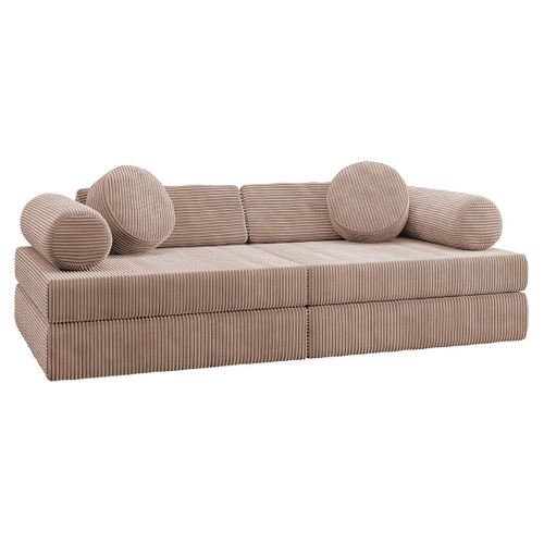 Ines - Canapé Droit 2 Places En Velours Côtelé