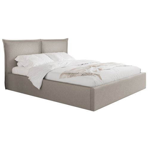 John - Lit Coffre - 160x200 Cm - En Velours - Sommier Inclus