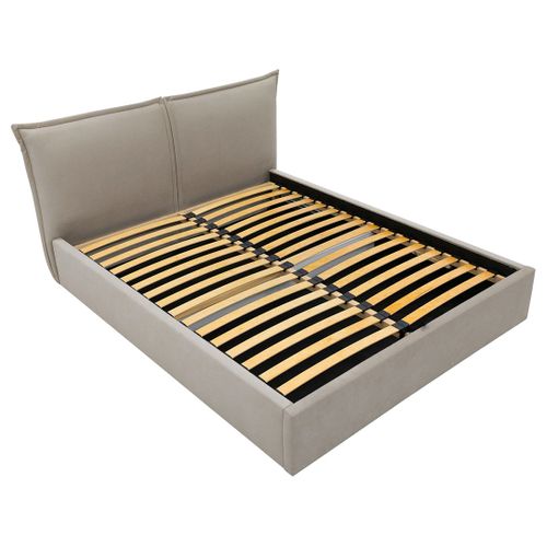 John - Lit Coffre - 180x200 Cm - En Velours - Sommier Inclus