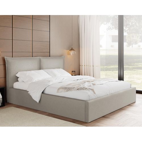 John - Lit Coffre - 180x200 Cm - En Velours - Sommier Inclus