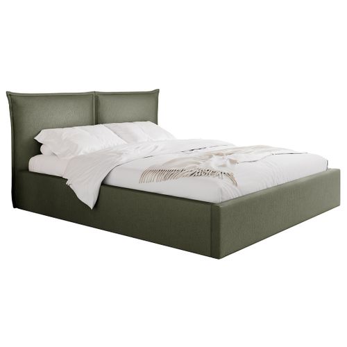 John - Lit Coffre - 180x200 Cm - En Velours - Sommier Inclus