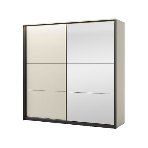 Kimi - Armoire - 2 Portes Coulissantes - LED Et Miroir Inclus - 220x221 Cm