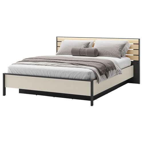 Kimi - Lit Coffre - 160x200 Cm - Sommier Et Port USB Inclus