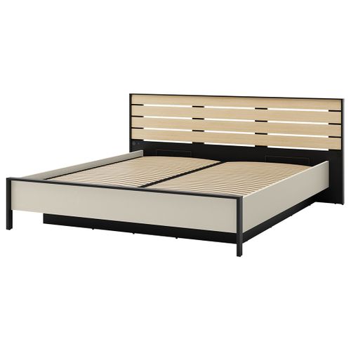 Kimi - Lit Coffre - 180x200 Cm - Sommier Et Port USB Inclus