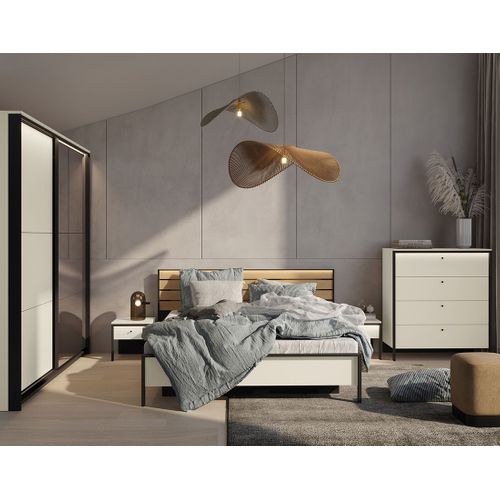 Kimi - Lit Coffre - 180x200 Cm - Sommier Et Port USB Inclus