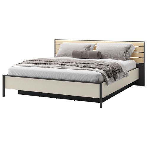 Kimi - Lit Coffre - 180x200 Cm - Sommier Et Port USB Inclus