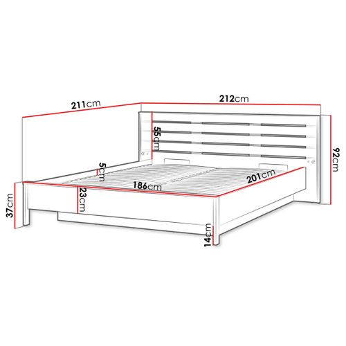 Kimi - Lit Coffre - 180x200 Cm - Sommier Et Port USB Inclus