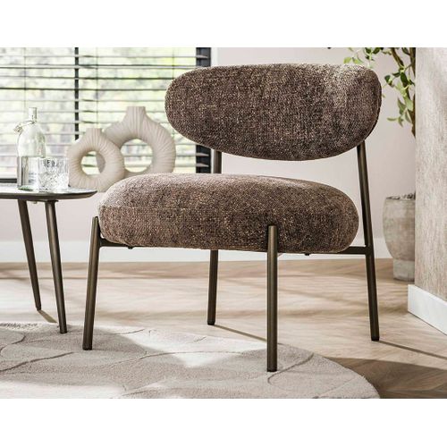 Adelia - Fauteuil - Pieds En Métal - En Tissu Texturé